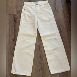 Nili Lotan Cream Straight Leg Women's Jeans